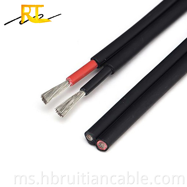 Teras tunggal atau berganda 4mm 6mm 10mm Tinned Copper TUV Certification Solar PV Cable H1Z2Z2-K
